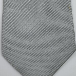 NEW Ben Silver Cravate Charleston SC Solid Silver Gray Stripe Tie Handmade USA
